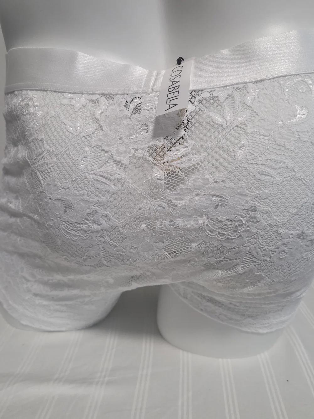 Cosabella White Lace Boxer Briefs for Men
